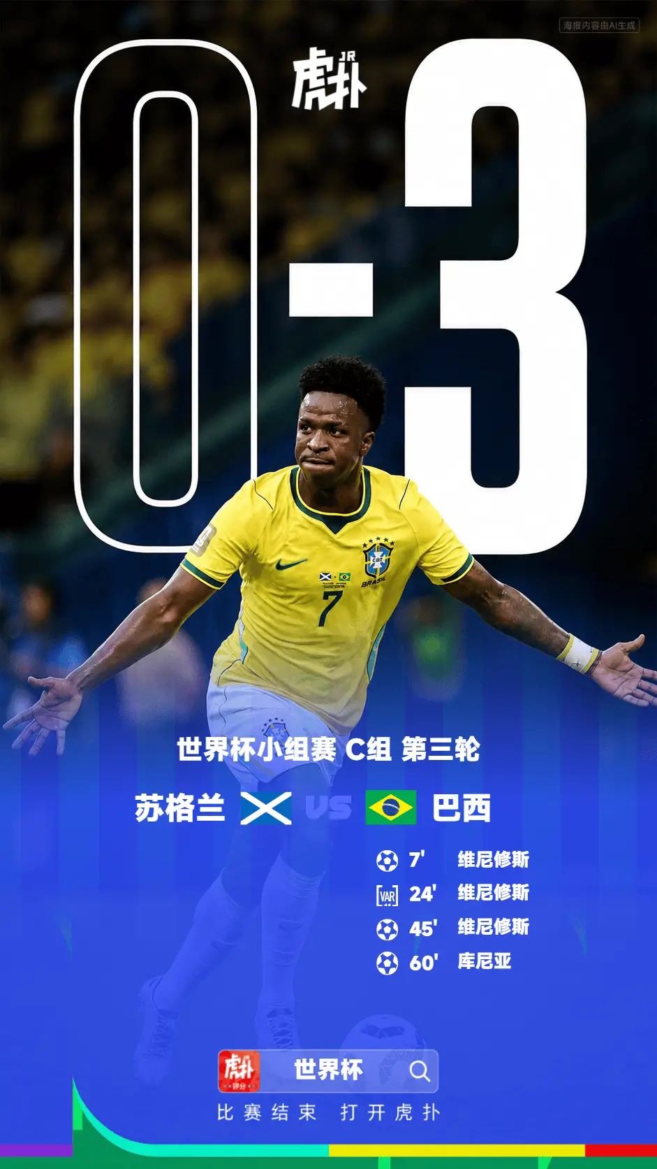 时隔981天！内马尔重披巴西战袍，完成本届世界杯首秀2026年世界杯小组赛C组第