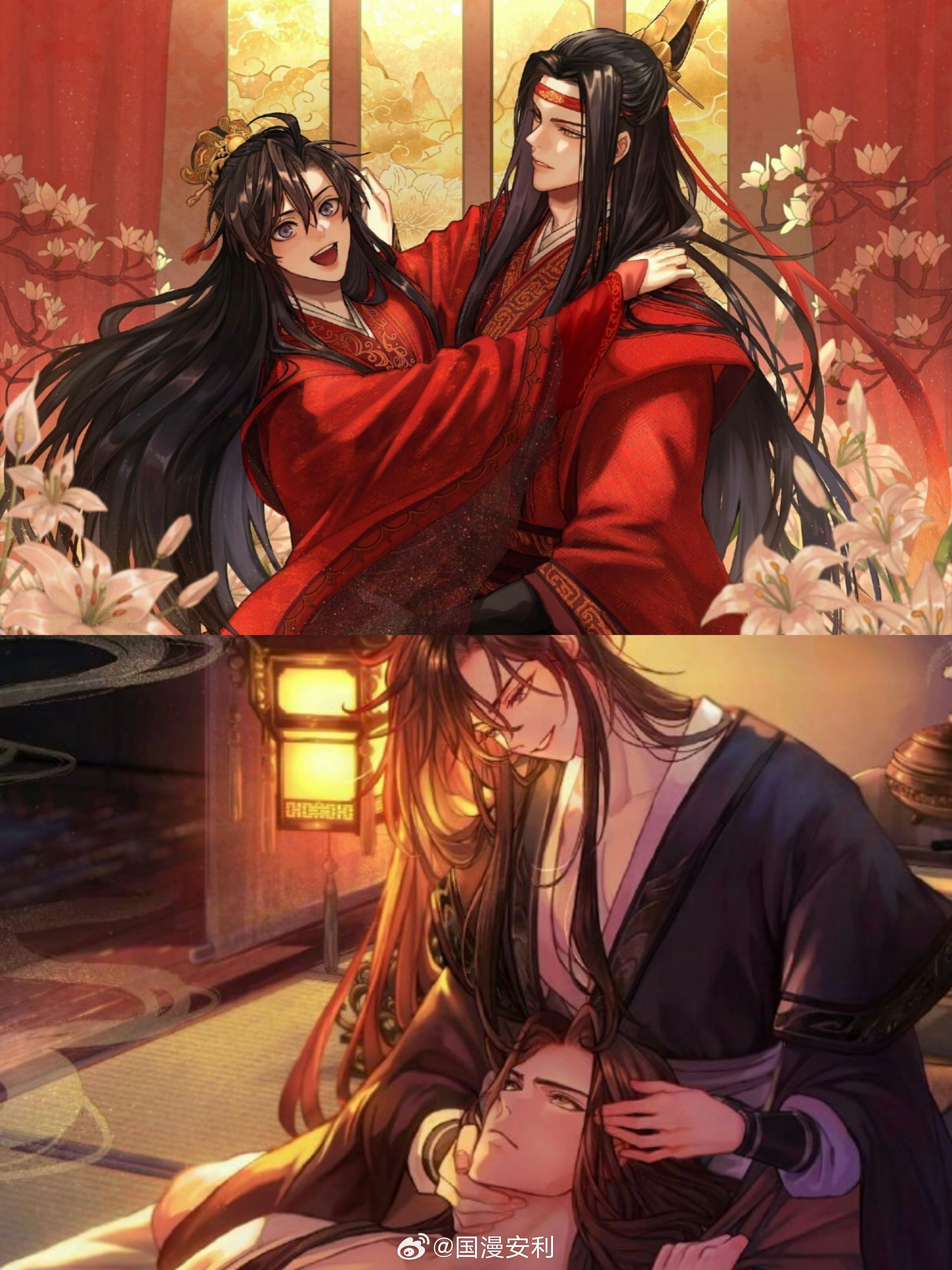 魔道祖师 怎么忘机还是怕羡羡消失嘞手抓衣服抓到紧紧的画师：ganen_ chee