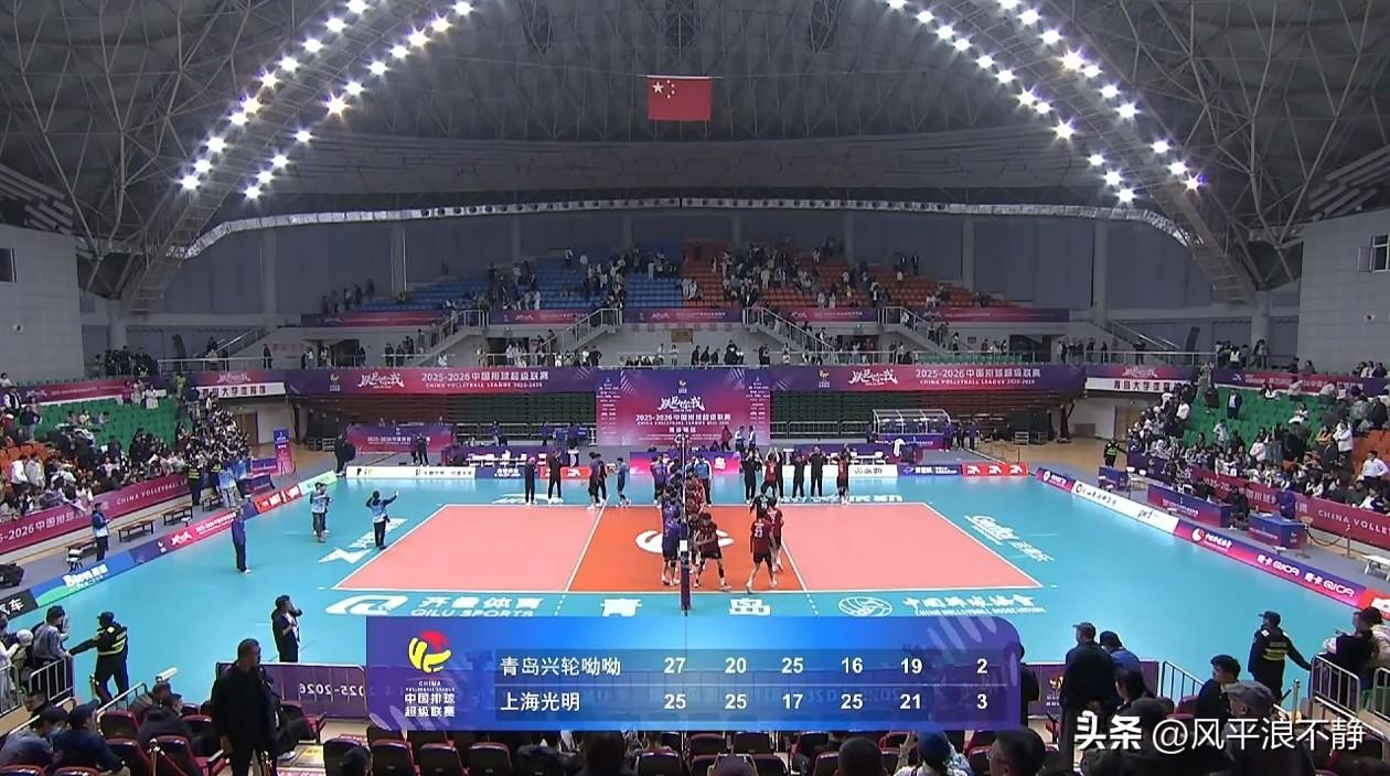 铜牌战第一回合，上海男排3-2山东获胜!
25-26赛季中国排球超级联赛总决赛男