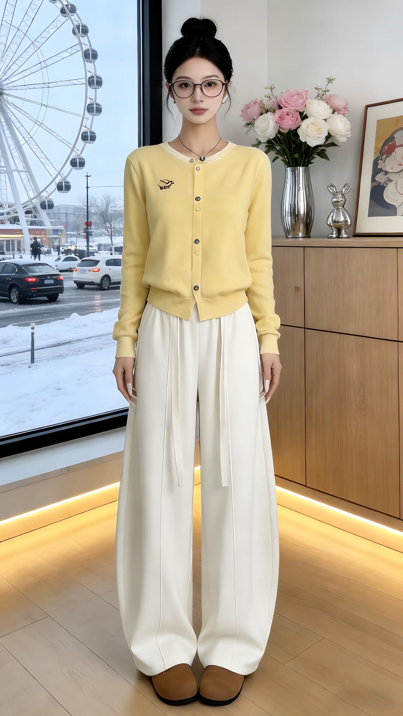 小个子穿搭 百搭阔腿裤 简约穿搭 ootd穿搭推荐 休闲减龄穿搭