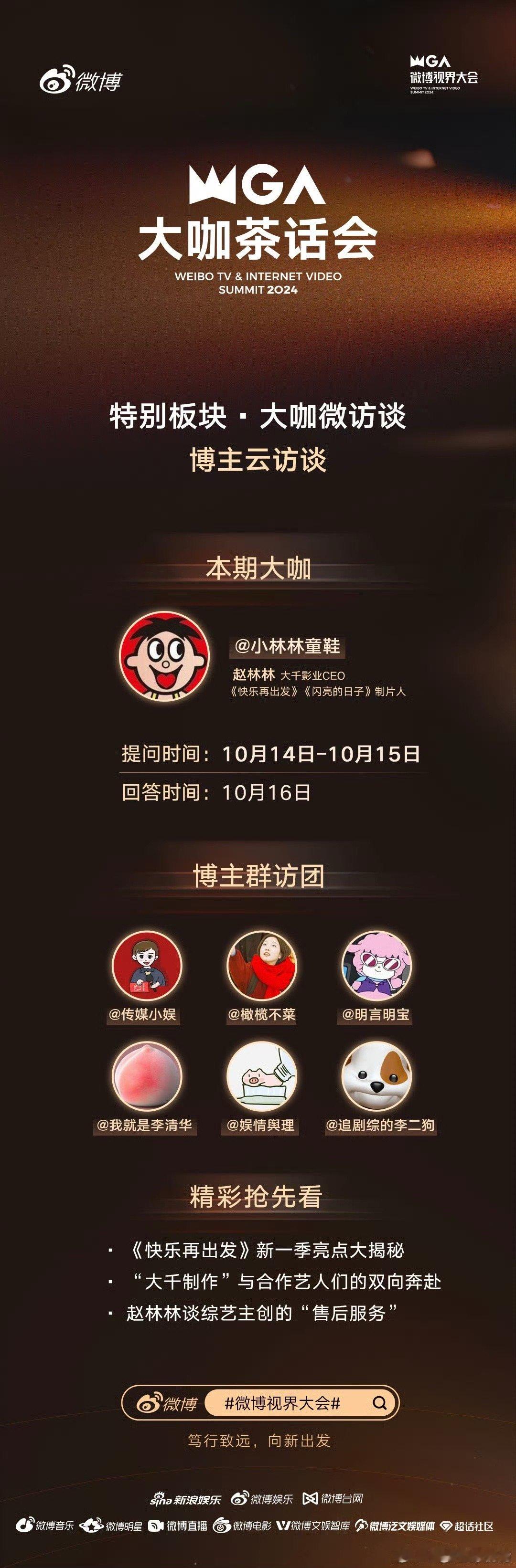 #大咖茶话会对话赵林林#【微博视界大会·大咖茶话会】首场大咖来啦！ ​​​