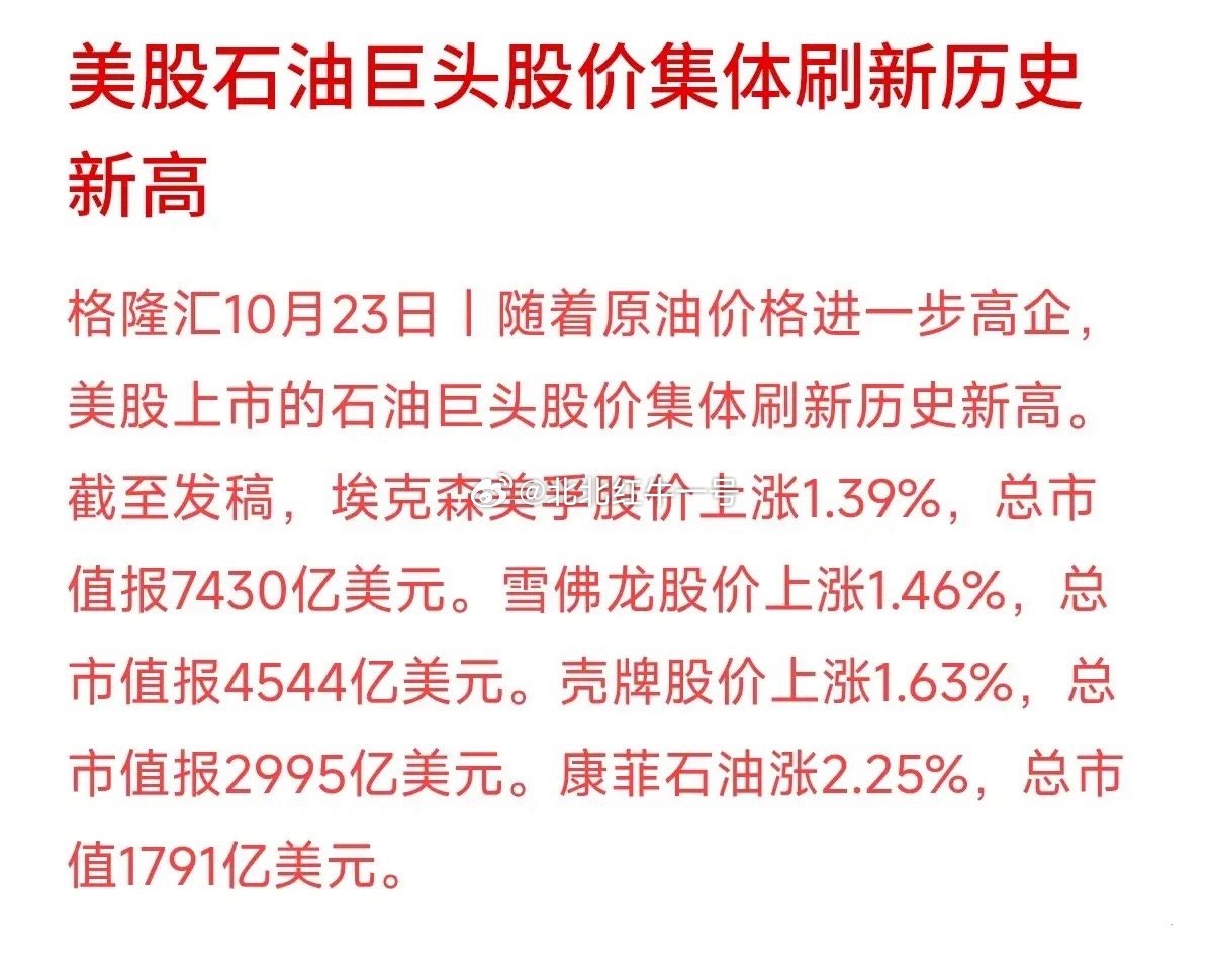 美股石油巨头总市值都冲破上万亿美元了，可不少盯着油价搞短线的散户还在干着急。大家