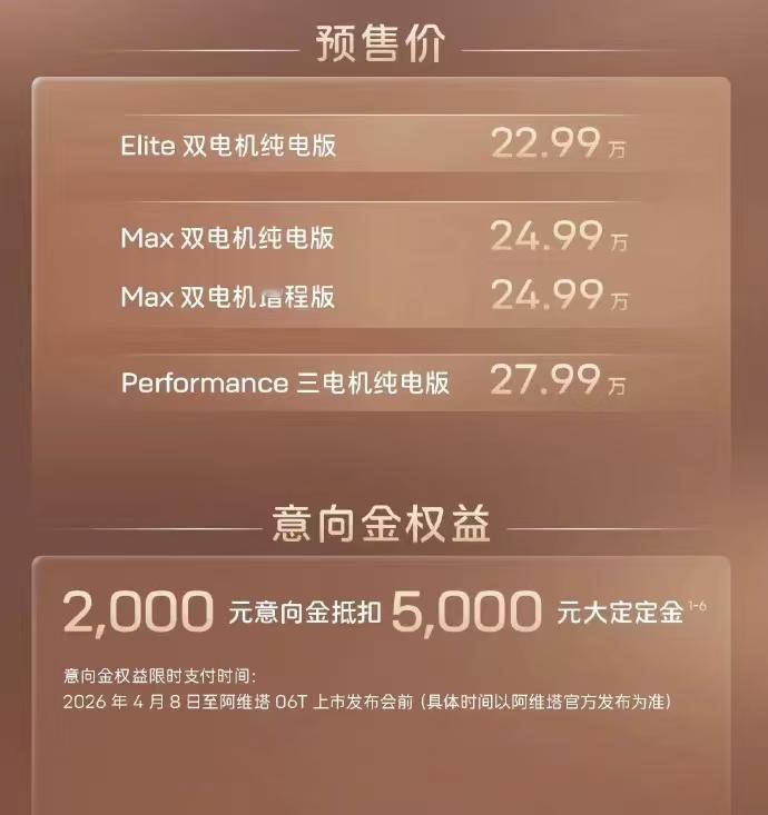 22.99万的阿维塔06T，这次是真的不客气了
昨晚阿维塔06T开启预售，22.
