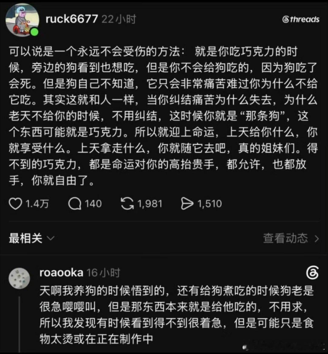 狗吃巧克力原则 