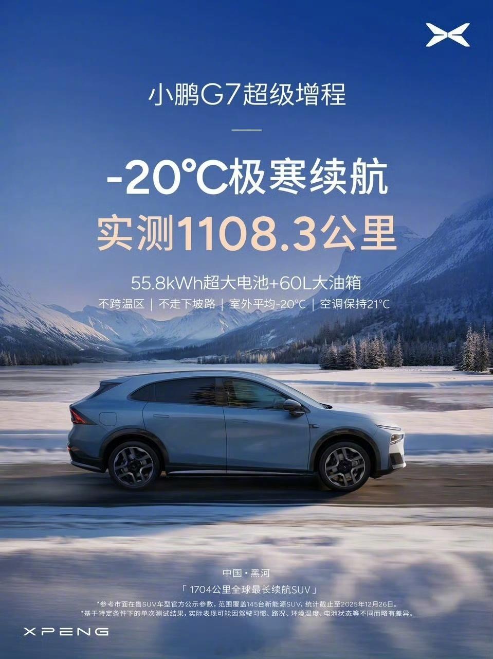 何小鹏零下20度冬测p7+和g7 小鹏这回真跑北方“交作业”去了，零下20度的环