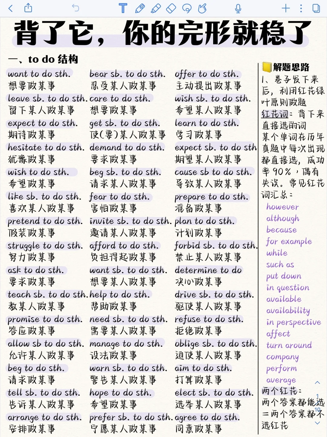 拿捏！完形填空答题技巧！啃透轻松130+！
