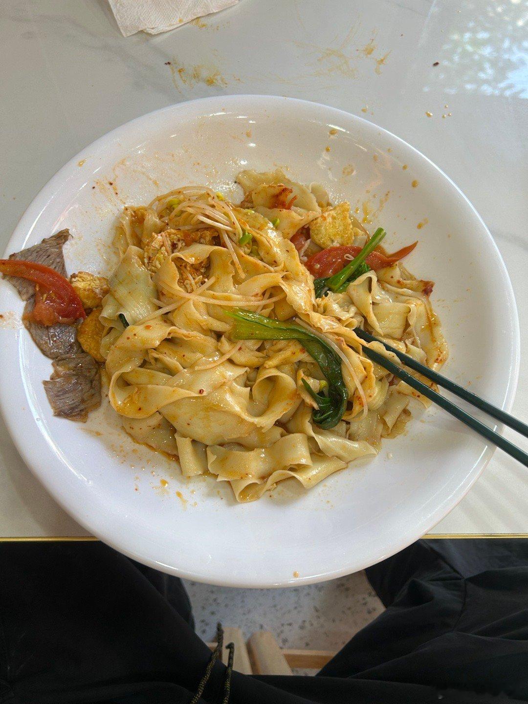 今年在城里吃的最后一餐，点了我喜欢的biangbiang面 