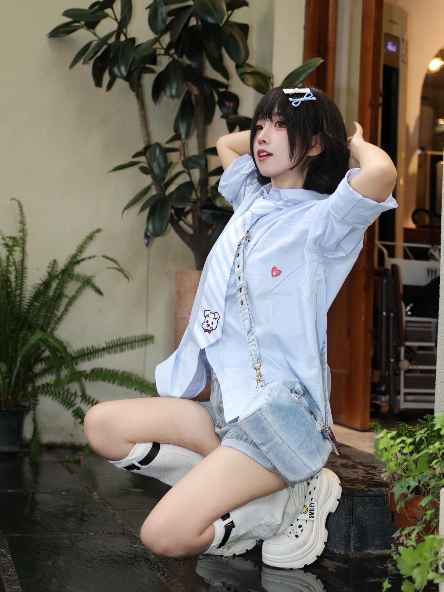 下雨天和蓝色系好配～