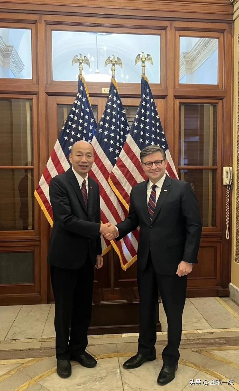 韩国瑜会见美国众议长

台立法机构负责人韩国瑜今天（27日）下午返台，在此之前单