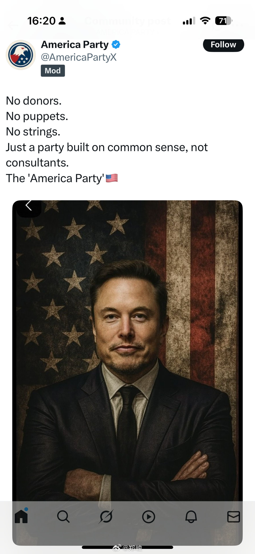 这个人设[允悲]除非马总自己出来选（那就要放弃特斯拉、spacex和xai，他又