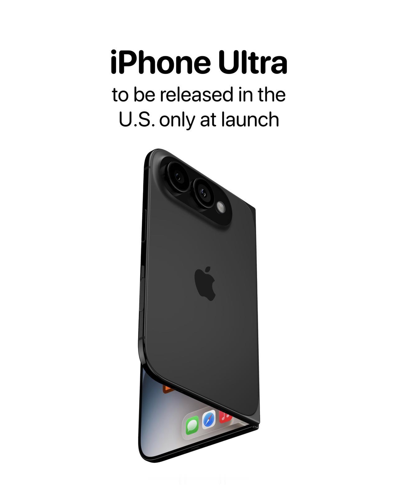 iPhone折叠屏仅在美国卖？
根据最新爆料
iPhone Ultra（阔折叠）