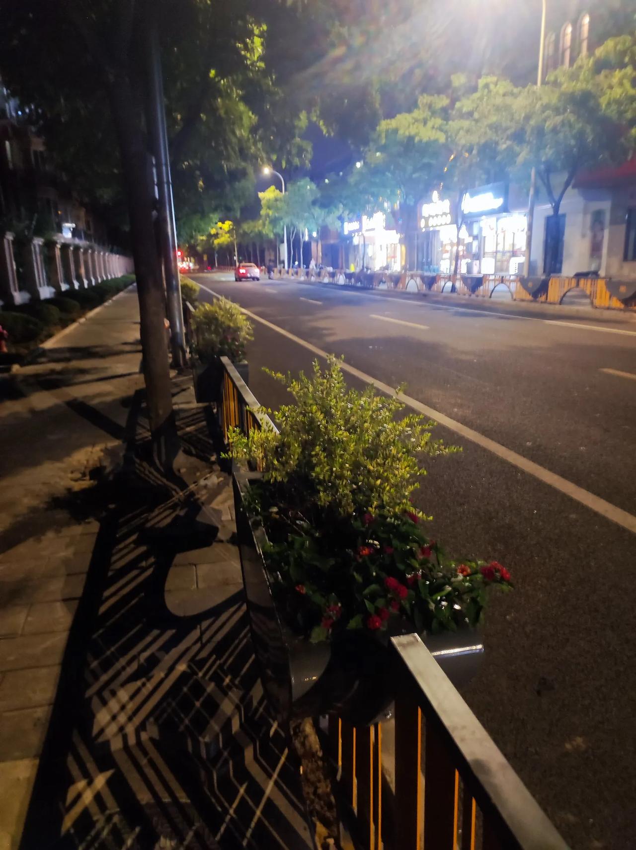 装了围栏的弘翔路确实是漂亮了许多，沿街的商铺也冷清了许多。
真搞不明白，在当下的