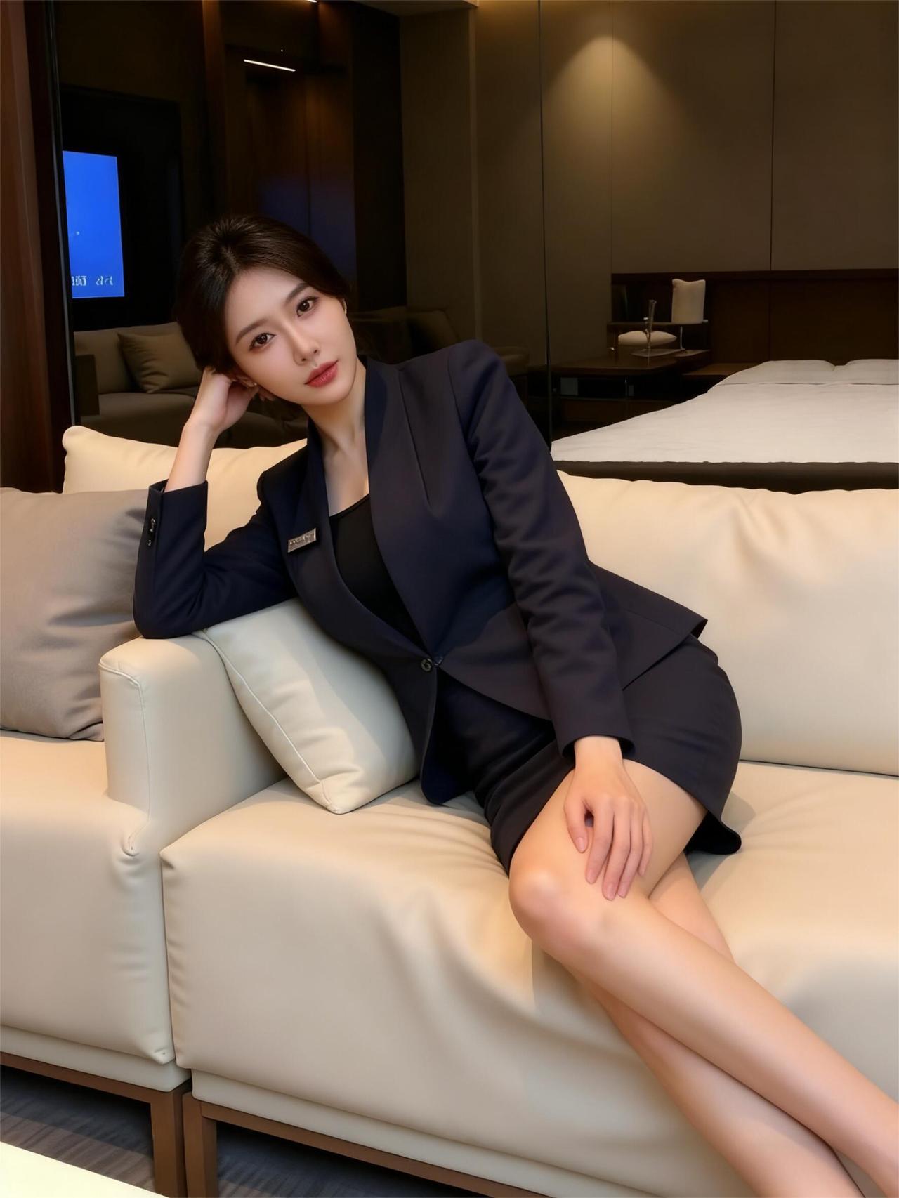 职场女强人，优雅姿态，自信满满