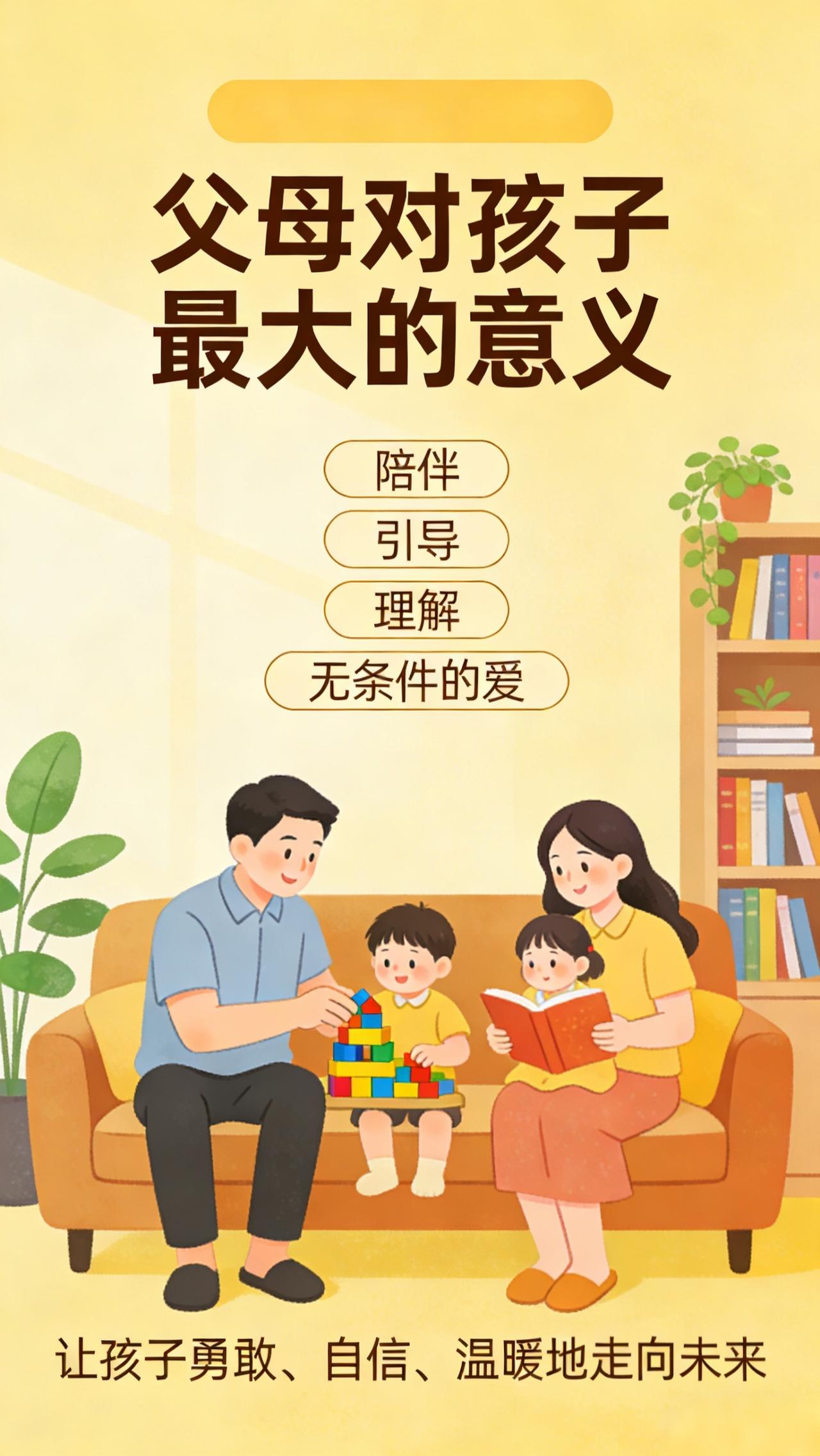 父母对孩子最大的意义是什么?

在这个瞬息万变的时代，父母对孩子的意义远远超越了