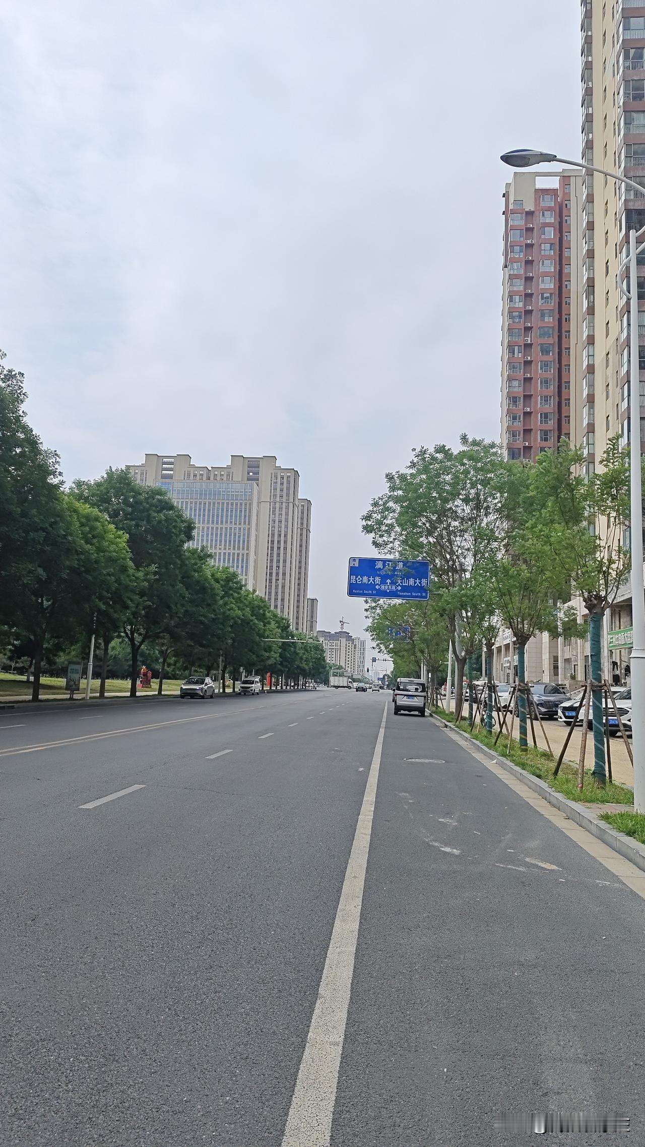 开发区违停太顽固了，疯狂生长！
祁连街，裕华路槐安路整段！
本来有自行车道，违停