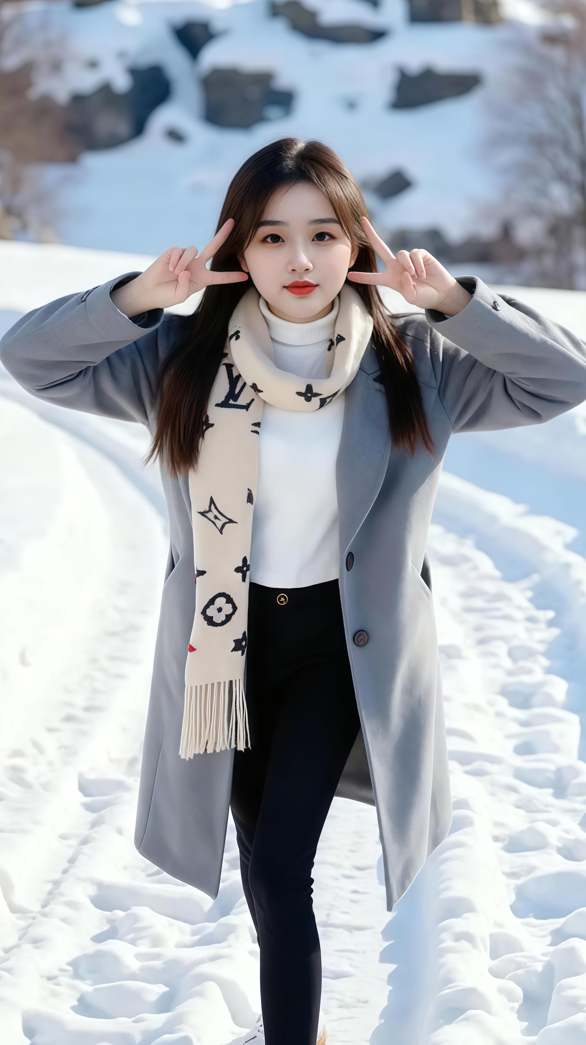 梦幻冰雪公主 清纯女神 这也太好看了 雪景好美 优雅衬衫穿搭