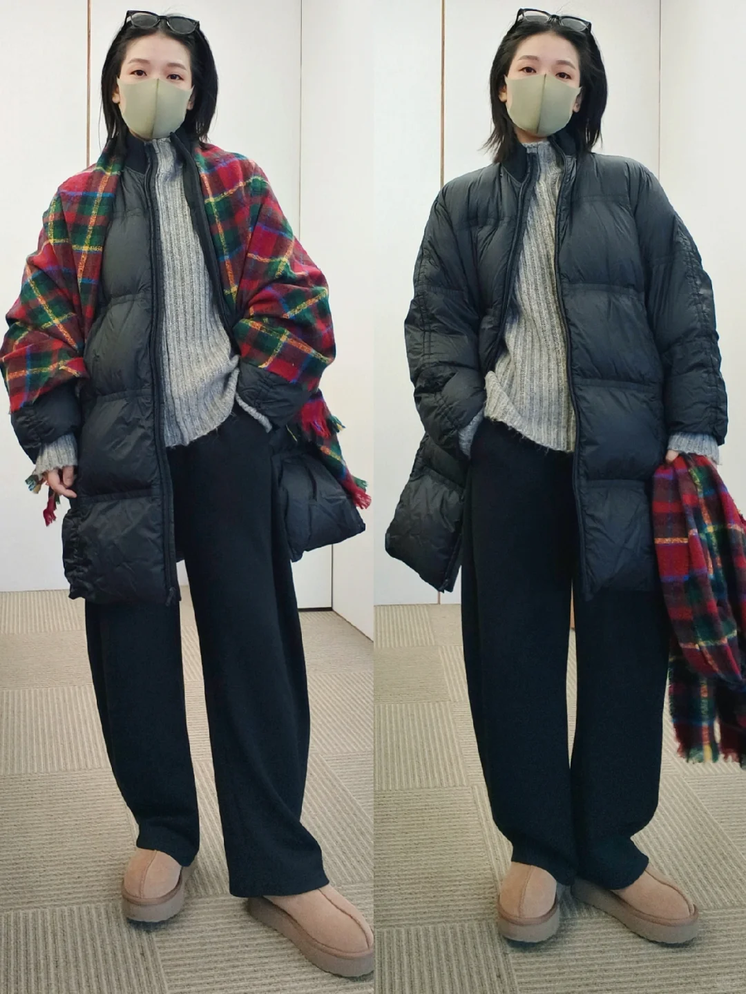 色彩不够，围巾来凑
