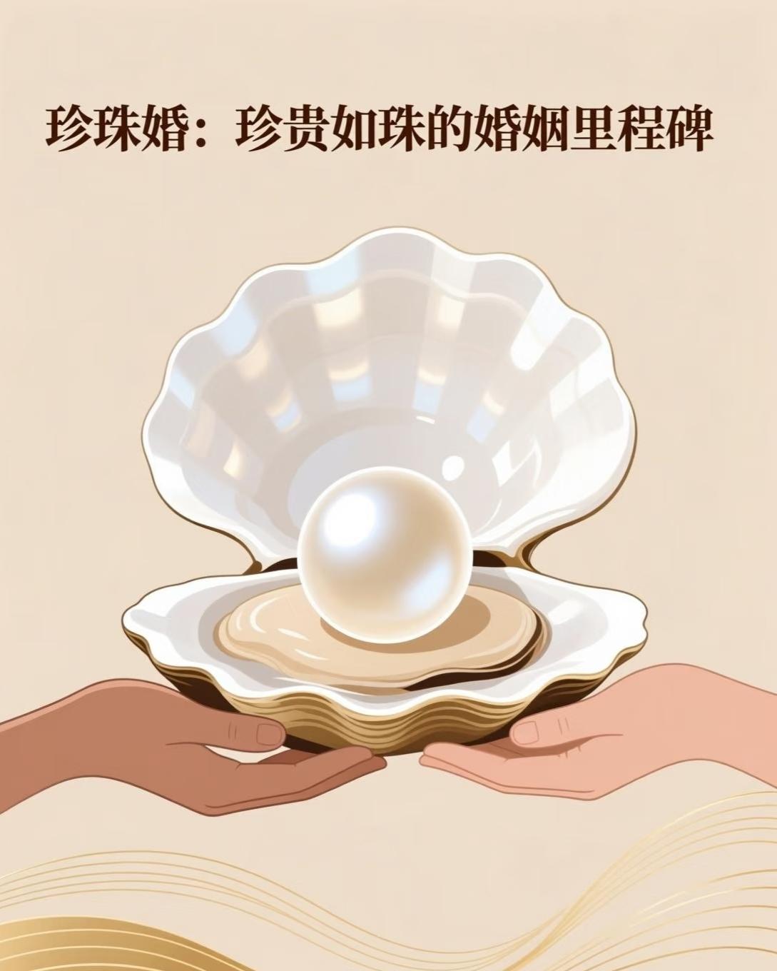 三十年同舟共济
 
珍珠姻缘一线牵，
鸿案相庄三十年。
共剪西窗追往事，
同舟风