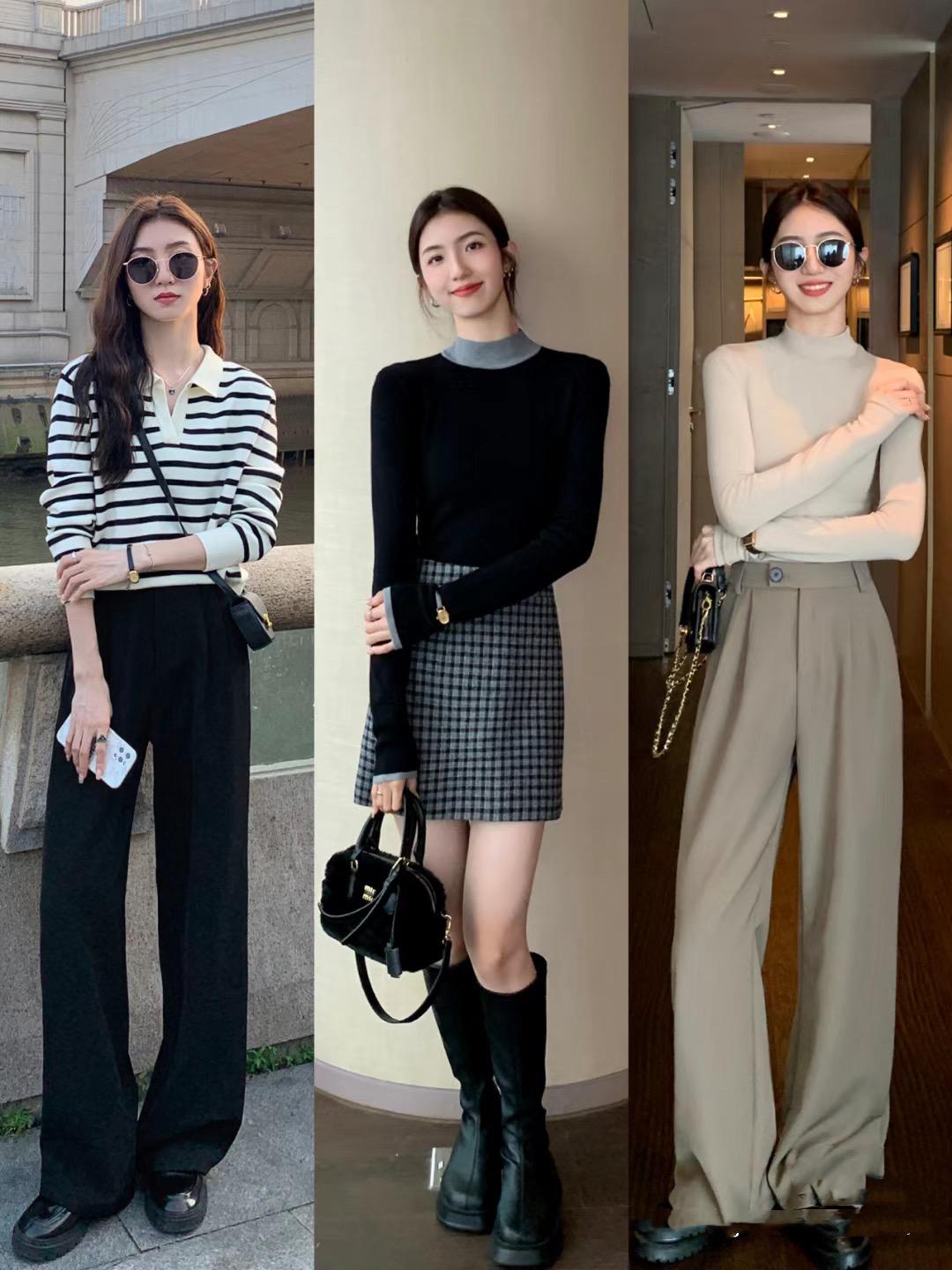 韩系小姐姐都爱“打底衫”，配裙子优雅、搭裤子帅气，时髦又拉风
韩系小姐姐喜欢基础