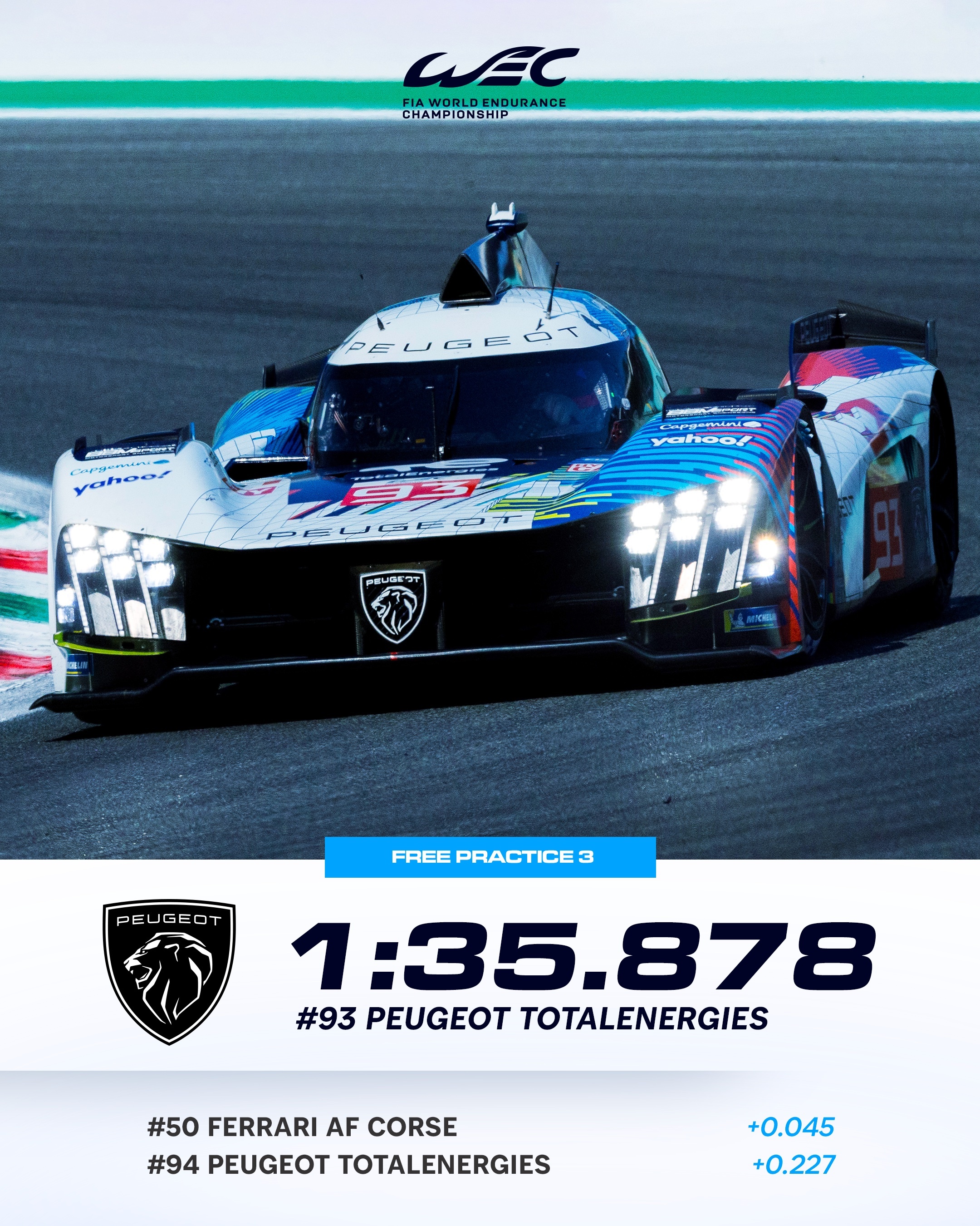 标致：嘿嘿，不装了[二哈]#WEC# 三练 ​​​