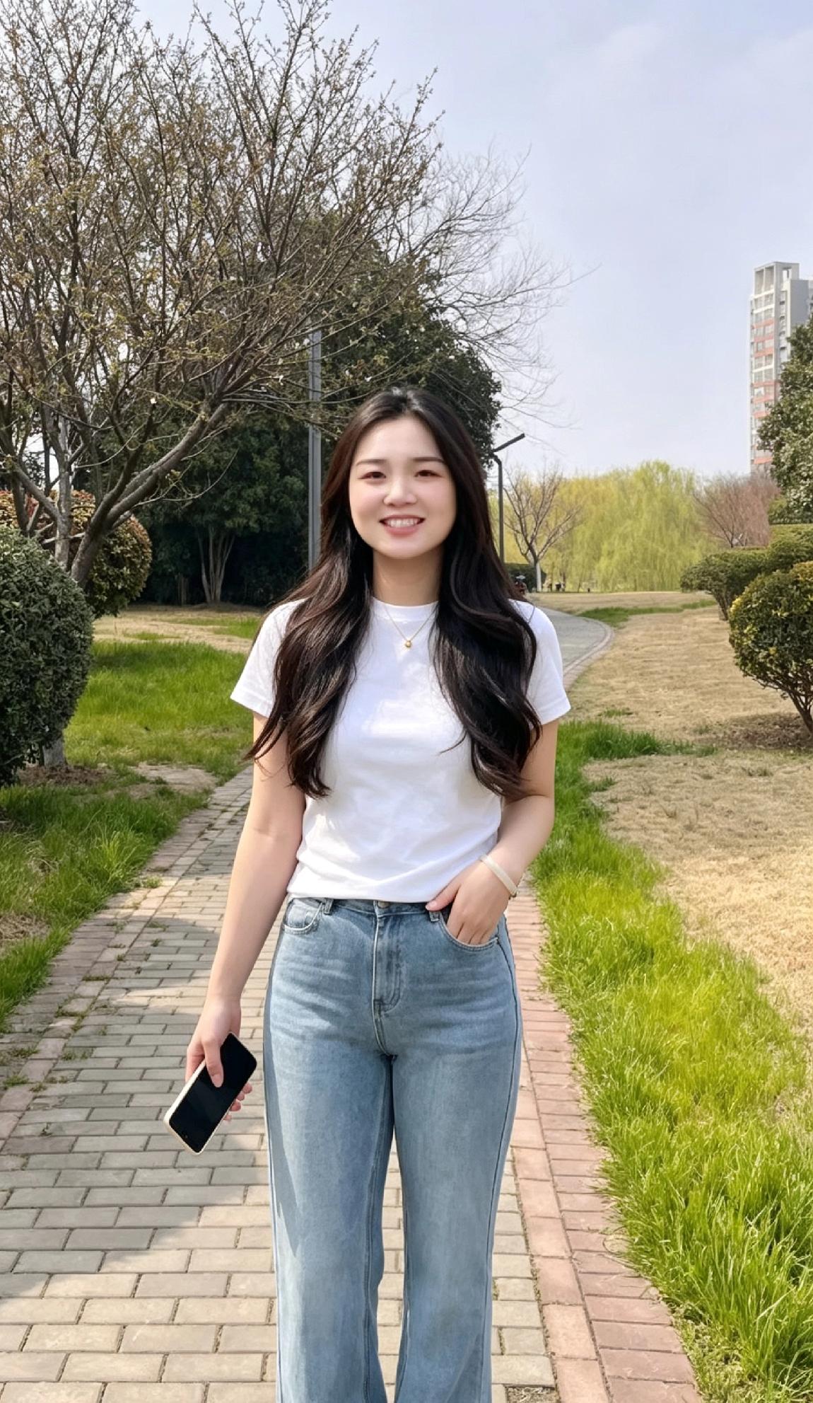 春日公园氛围感美女，简约穿搭美得挪不开眼
 
谁懂啊！普通基础款穿出惊艳氛围感，