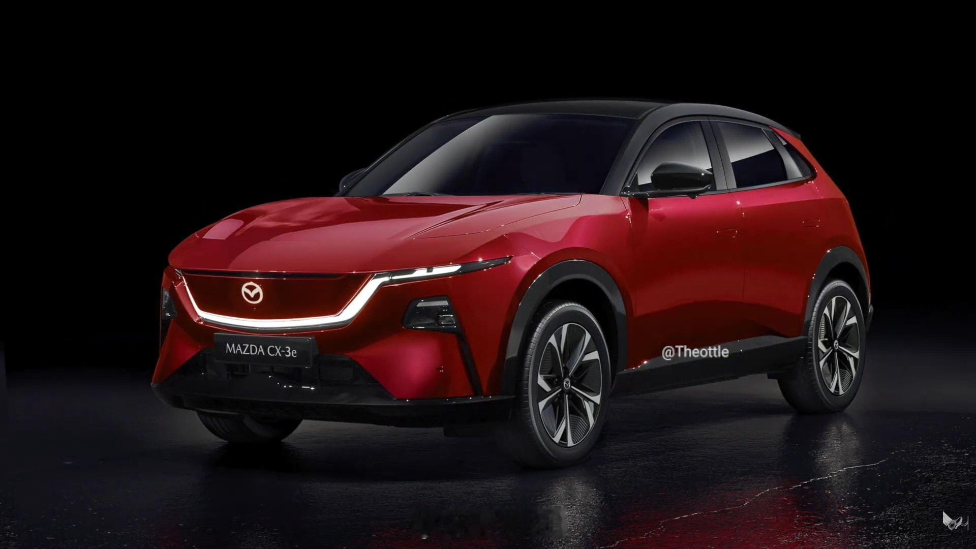 马自达CX-3e渲染图 马自达CX-3e渲染图，大家觉得怎么样