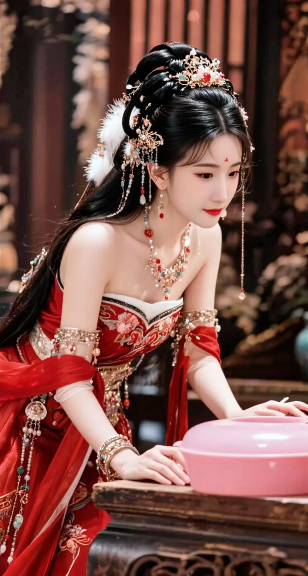 AI扩图 AI古风华服照
