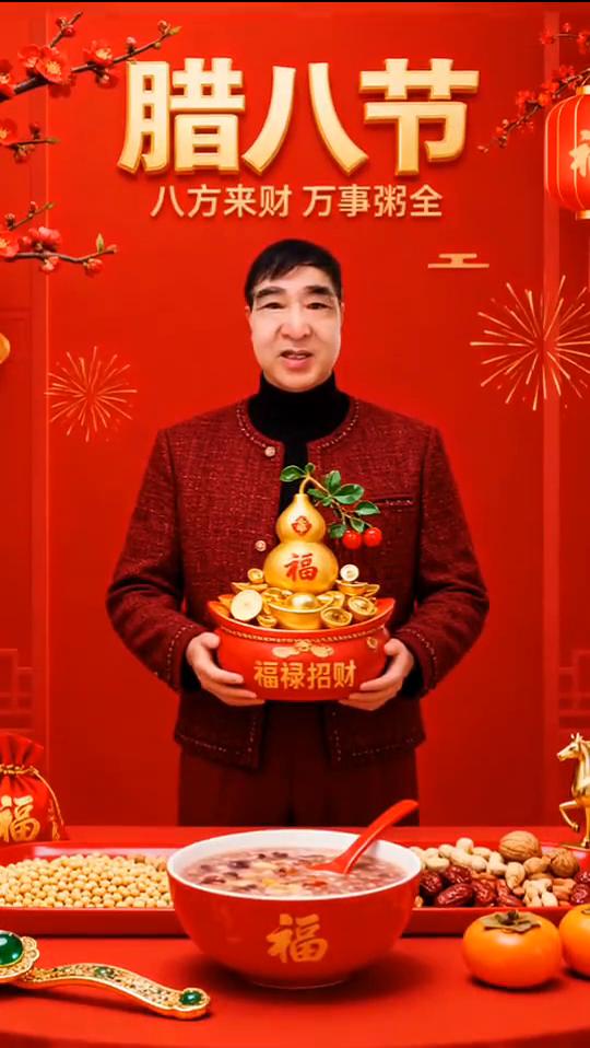腊八节。
腊八节的第一条祝福我想送给你，愿你二零二六年八方来财，万事粥全，好运周