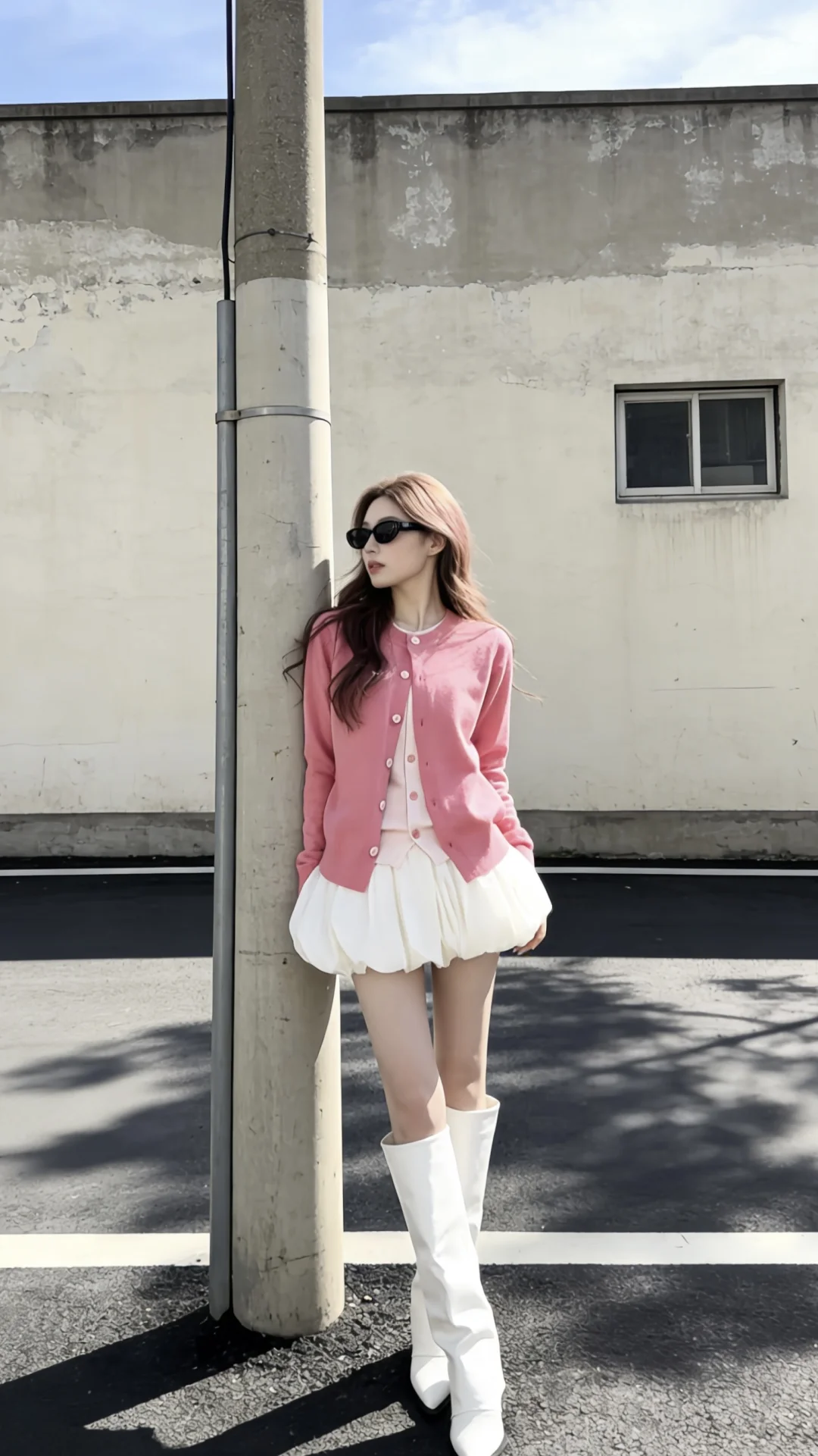 有阳光的粉白穿搭🎀