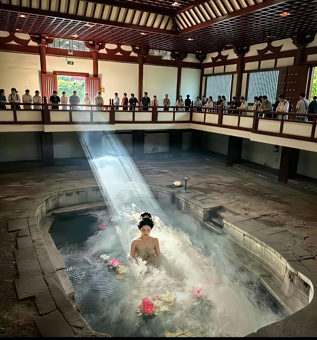 如果华清池加一个全息投影，再现杨贵妃沐浴，这样应该能成网红地，带动当地旅游业！ 