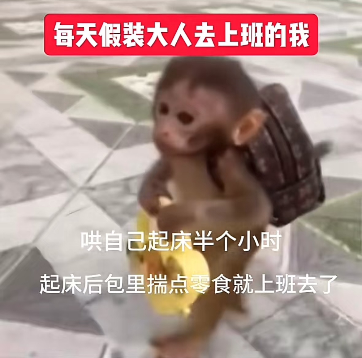 买点吃的喝的哄自己上班 