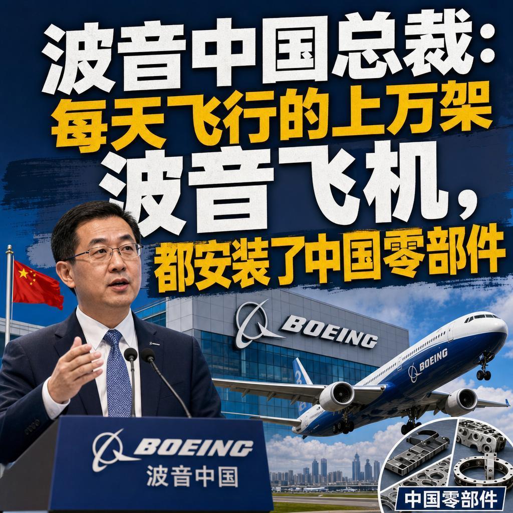 全球每天上万架波音飞机在天上飞，你大概没想到，它们身上都装着中国造的零部件。
这
