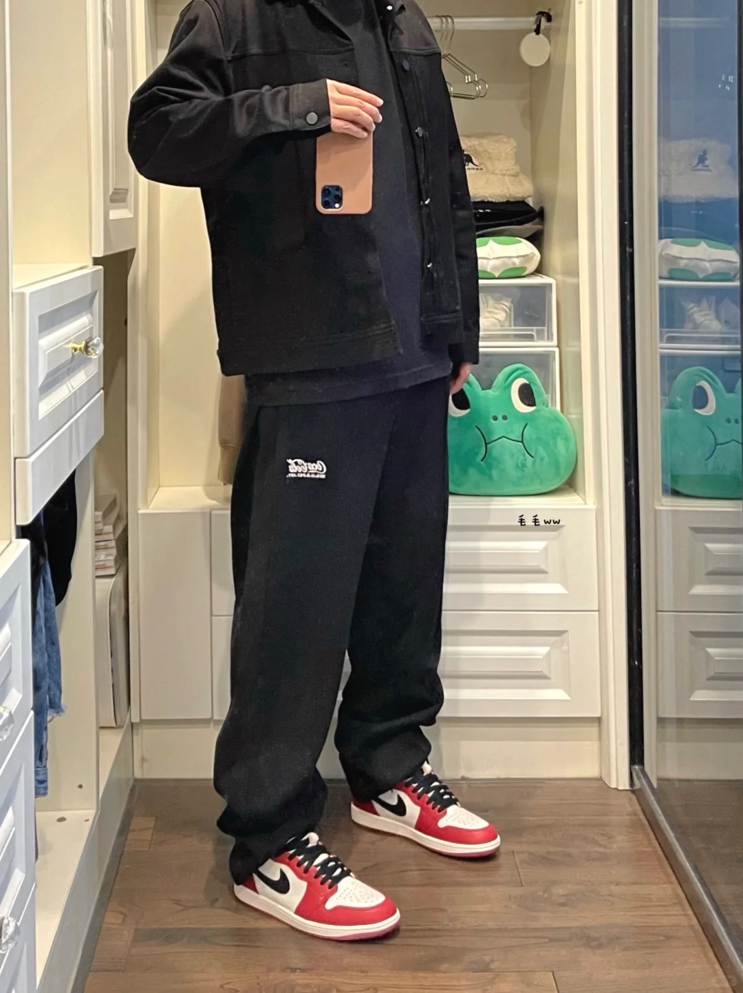 全黑色系｜直筒裤穿搭