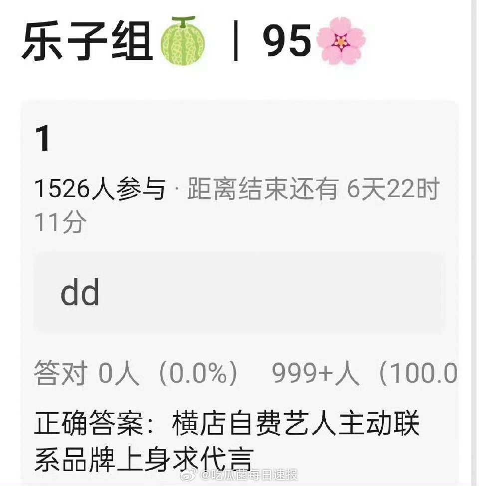 瓜主爆料某95花主动联系品牌，要求上身代言，这说的谁