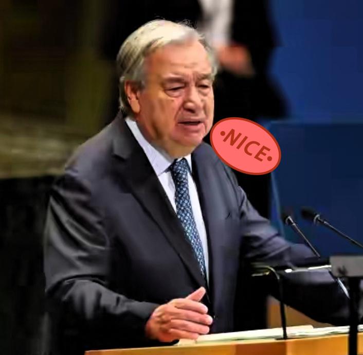 新闻 快讯，
古特雷斯真是没给西方留面子，
直接喊话让他们学东方大国搞“零关税”