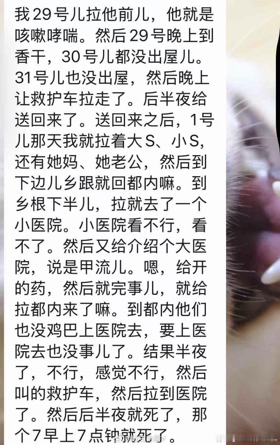 大S日本导游说大S没有及时就医 箱根那破地方，晚上八点之后路上一个鬼都没有……我