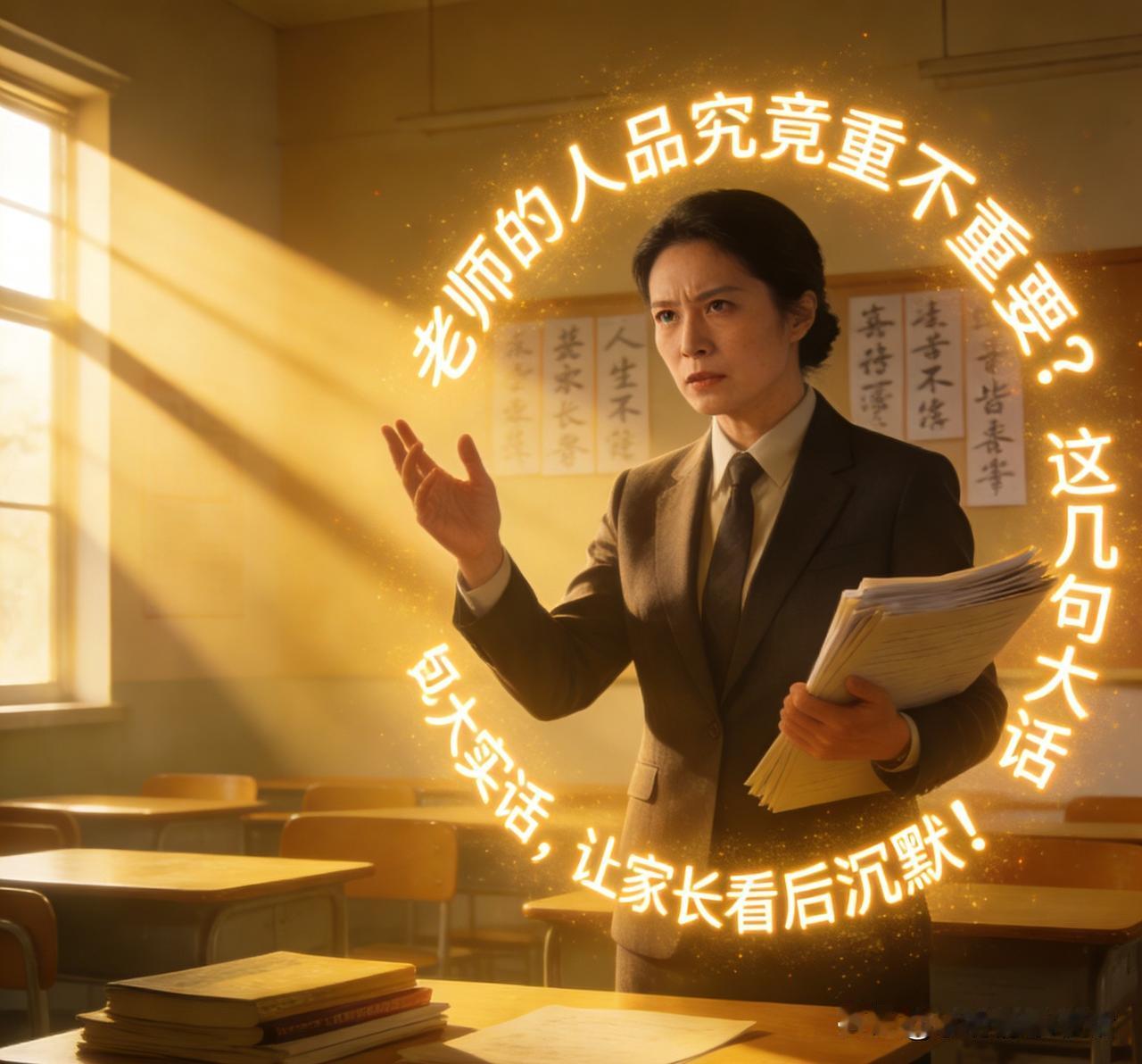 老师的人品究竟重不重要？这几句大实话，让家长看后皆沉默！
“有人称老师只要教好书