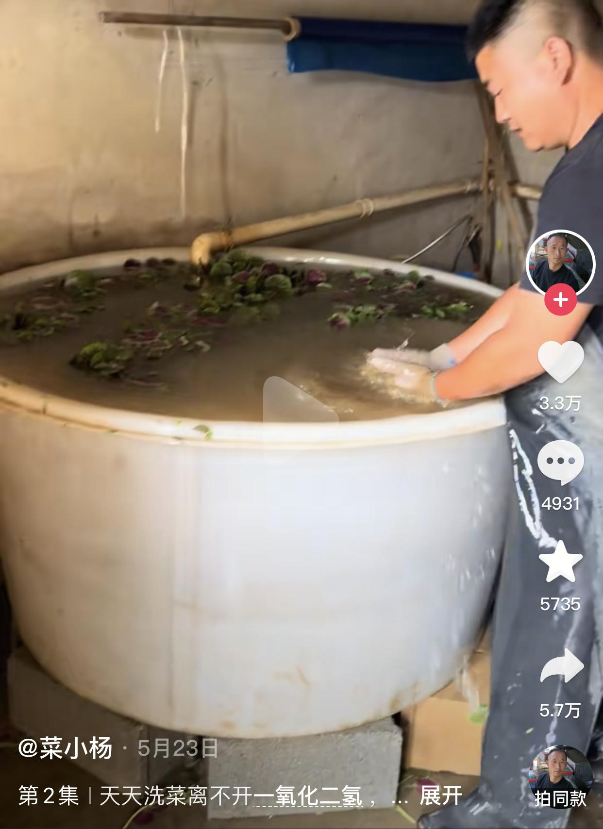 一句“一氧化二氢”钓出一群九漏鱼。
起因是一博主经常发布自己洗蔬菜的日常，但评论