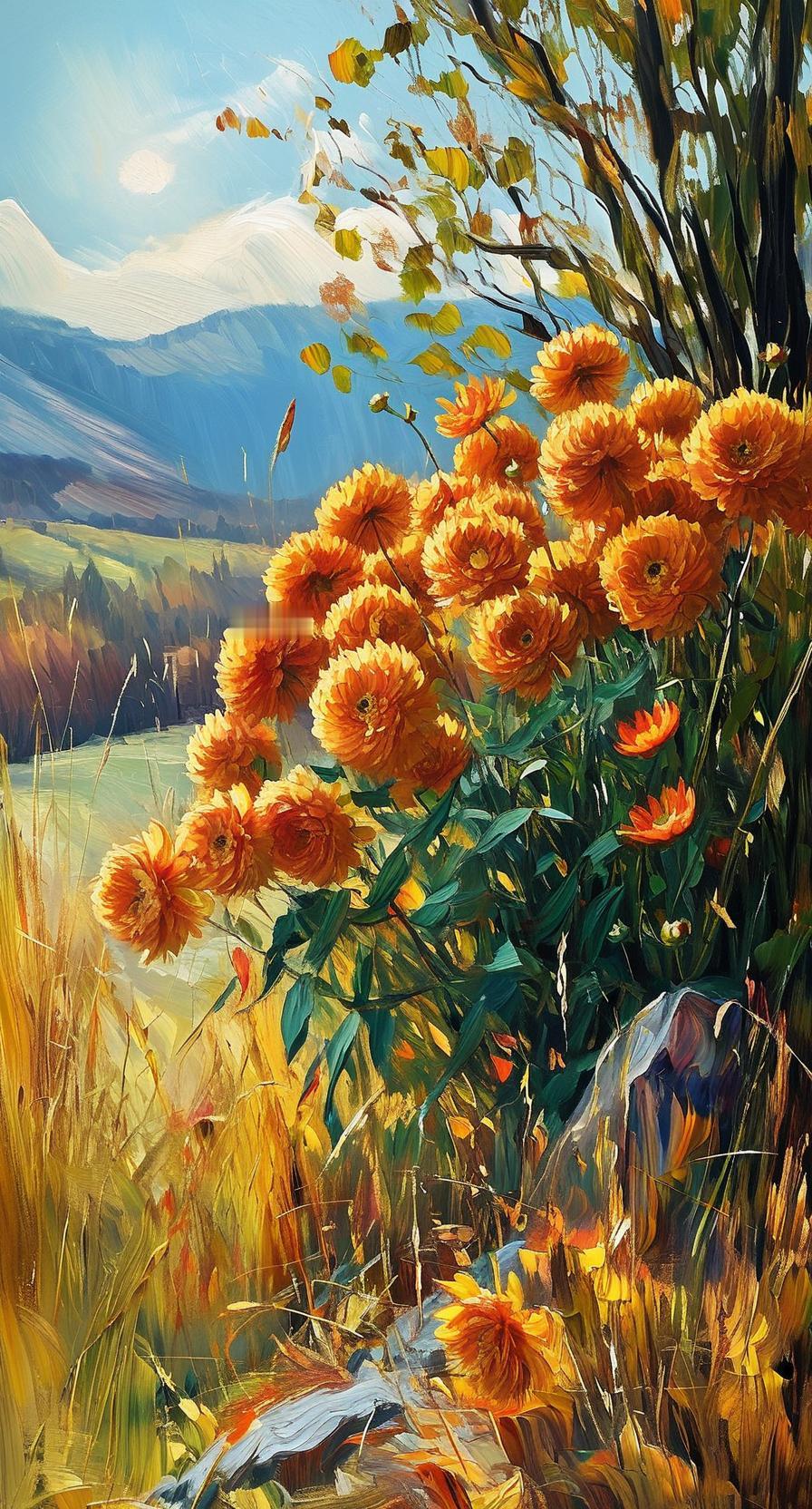 我的创意下联可以是：
1、一地秋菊艳[碰拳]半城桂香浓。
2、一地秋菊艳[碰拳]