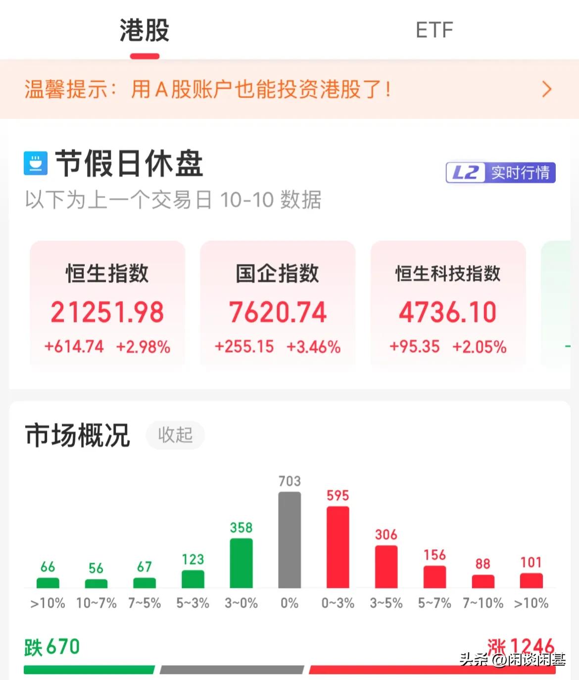 10月11日  港股重阳节全天休市！

今天港股因重阳节全天休市，沪深港通暂时关