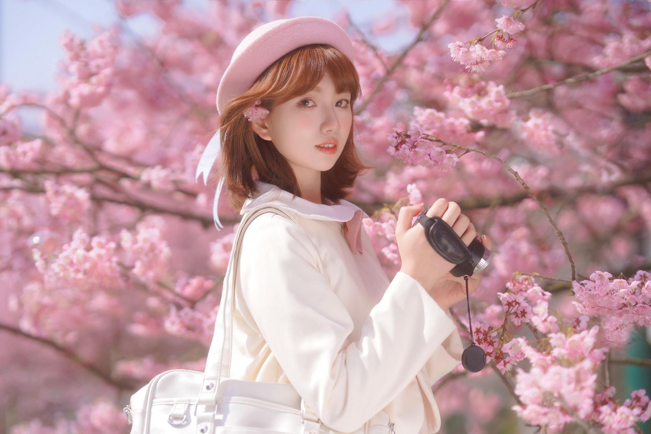 在樱花盛开的季节。