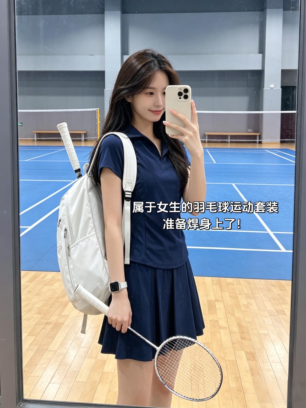 属于女生的羽毛球运动套装
准备焊身上了！