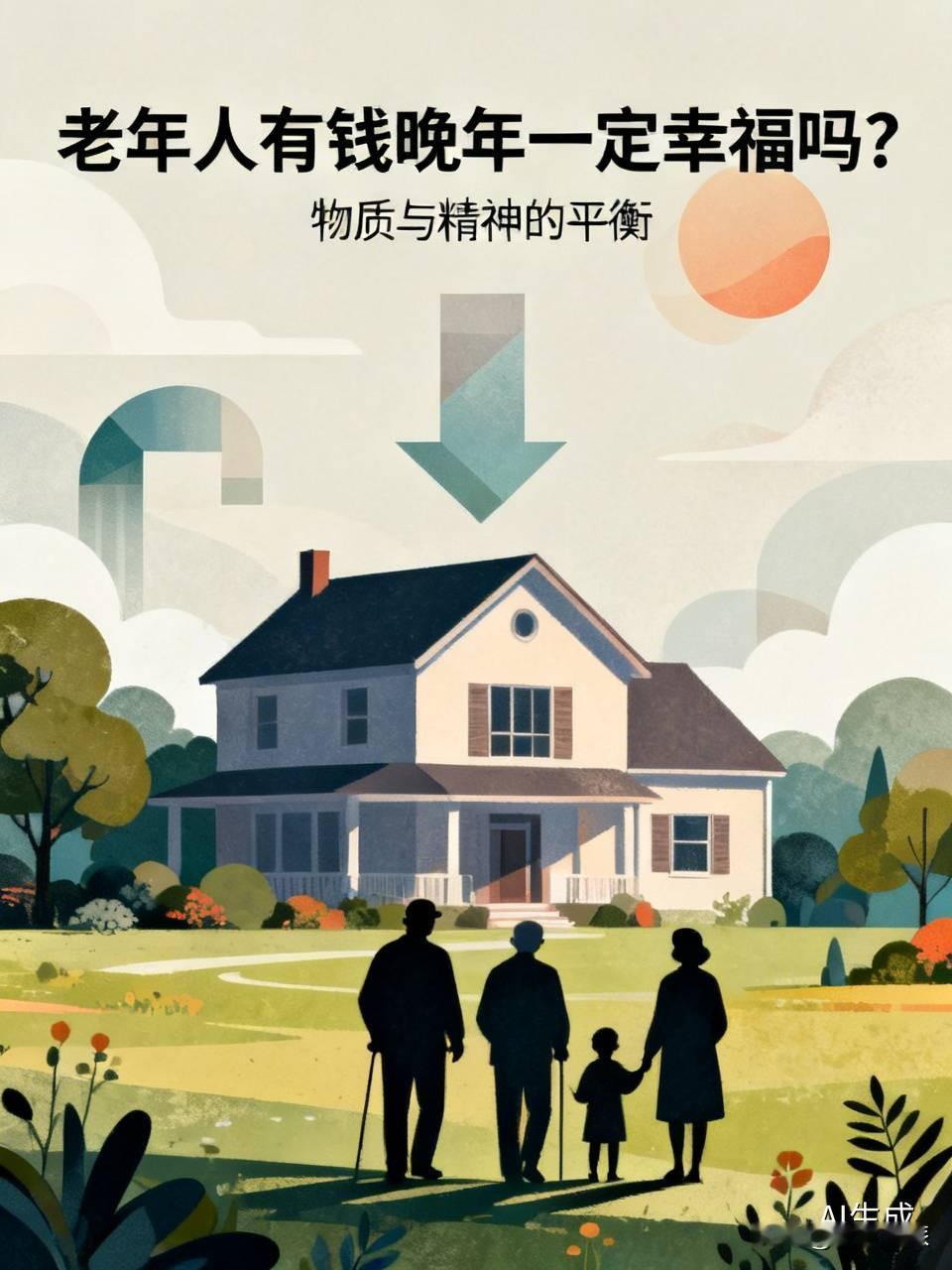 老年人有钱晚年一定幸福吗? 老年人有钱晚年就一定幸福吗？我看未必。钱确实能解决很