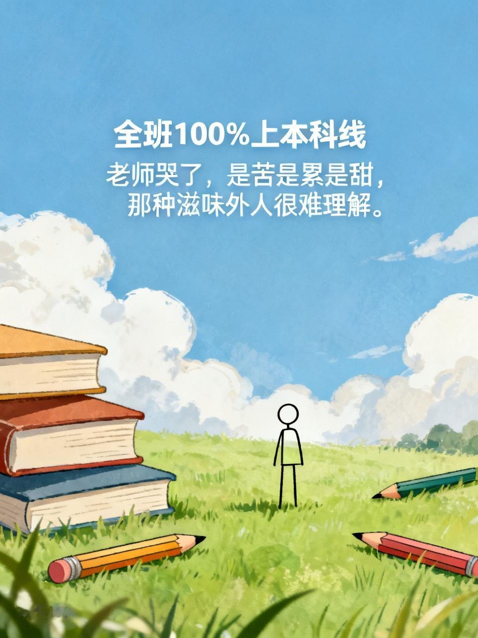 全班100%上本科线，孩子不容易，老师更不容易。老师哭，是苦是累是甜，那种滋味外