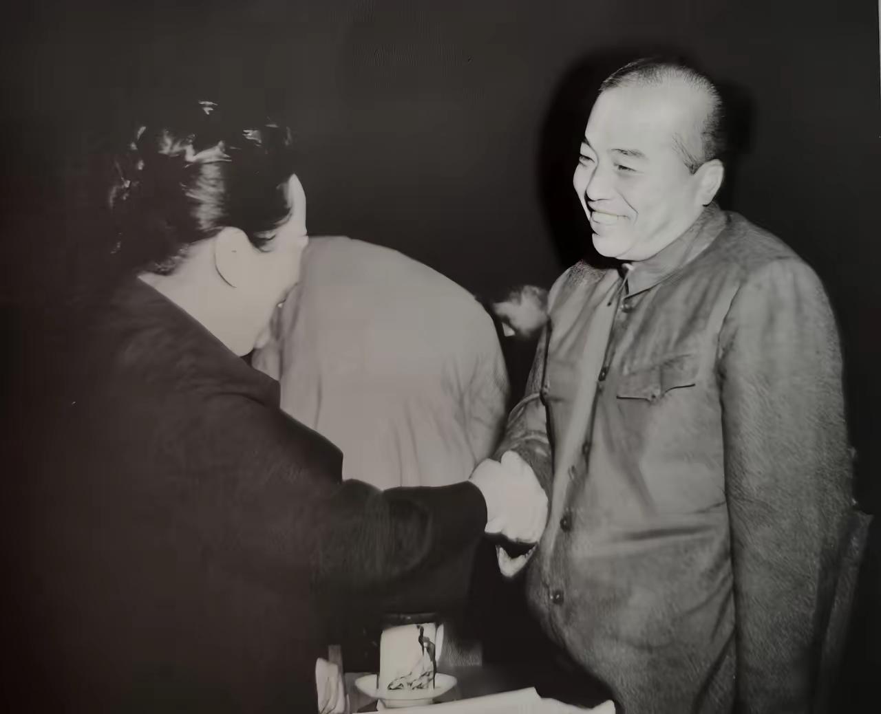 1953年9月，宋庆龄先生和彭老总亲切交谈。她是党内外人士都尊重的孙夫人，他是宋