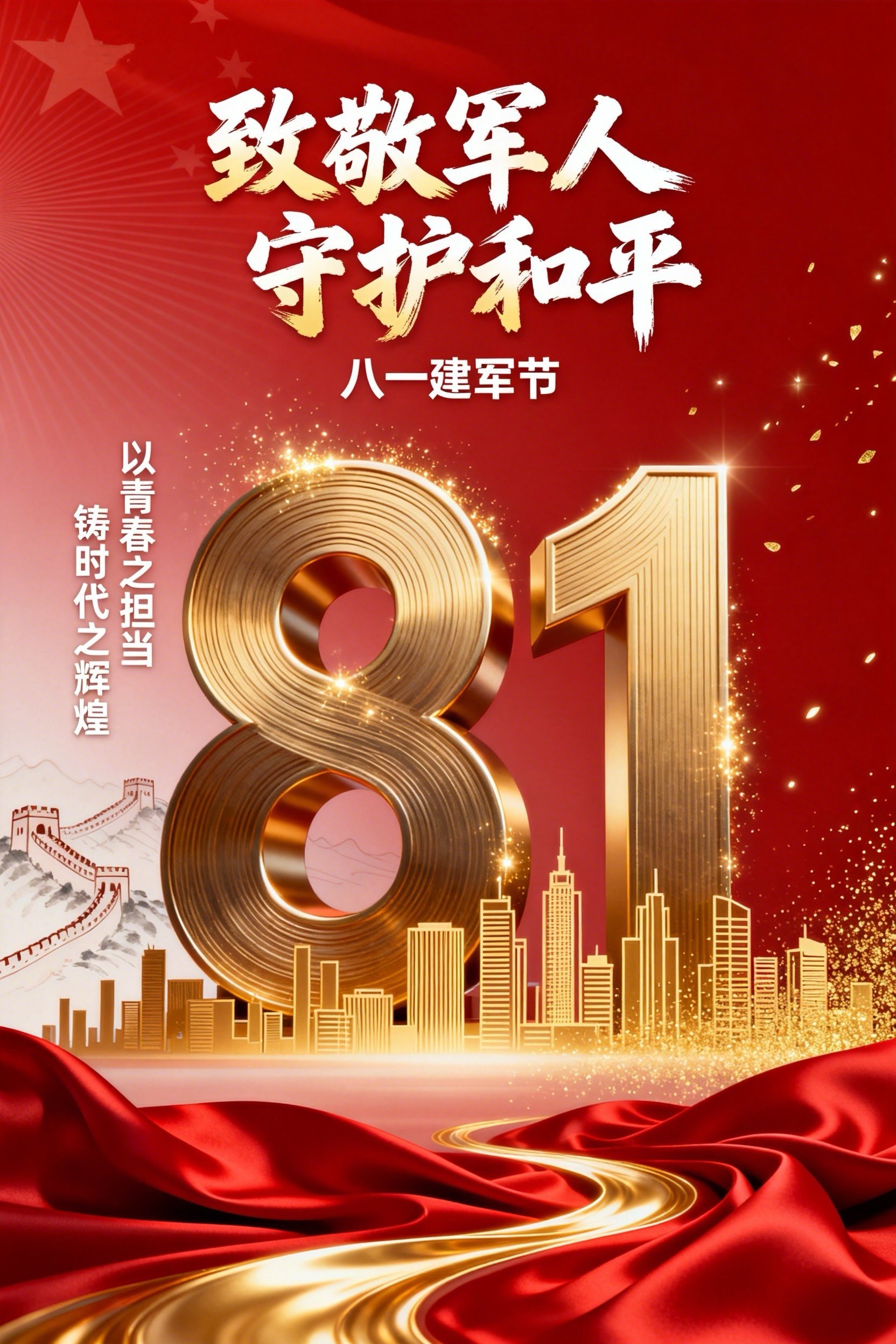 2026八一建军节图片海报壁纸拿图吱一声噢～ 八一建军节