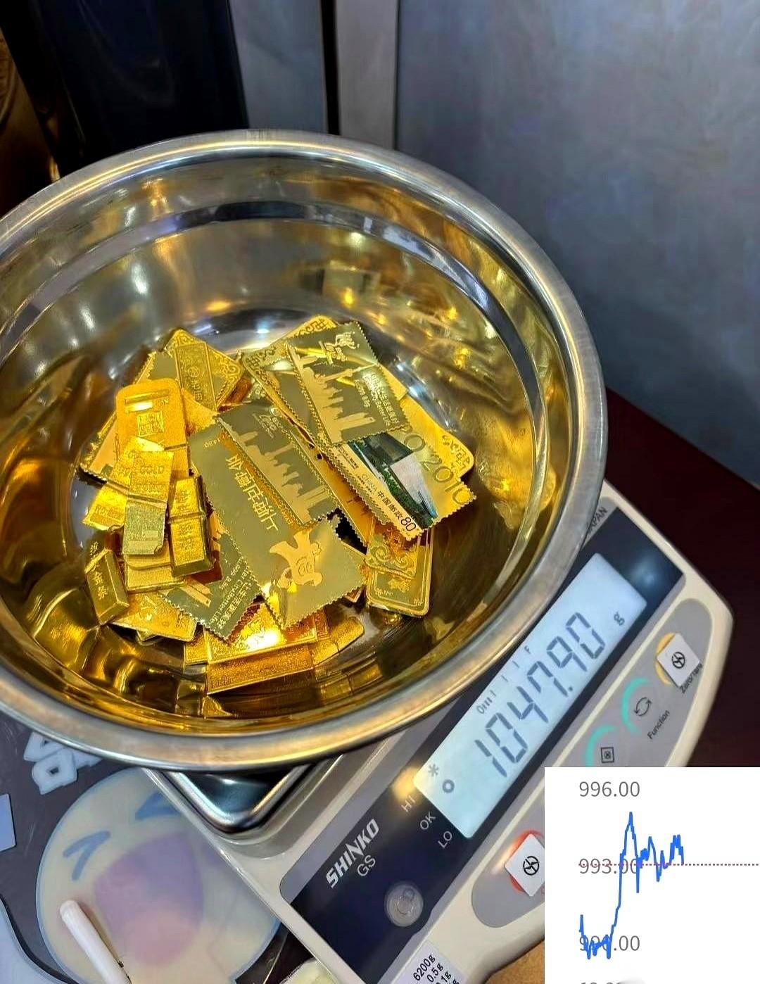 一天涨了18块。
身边的人都在喊疯了，冲啊。
我，反手就把攒了一年多的金豆豆，全