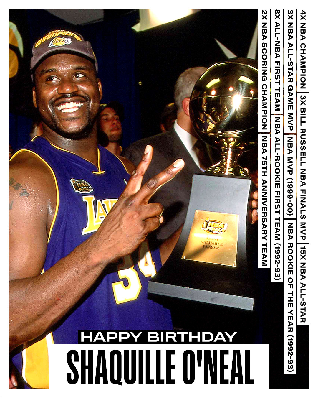 奥尼尔54岁生日快乐，比我大18岁NBA