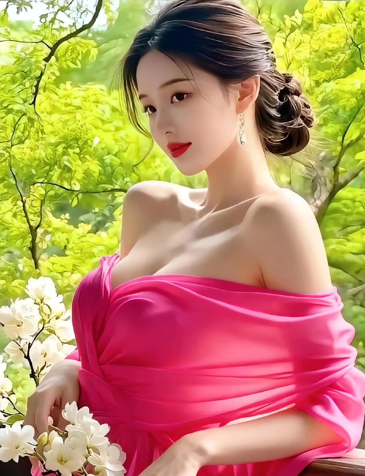 这姑娘往那儿一站，自带股温温柔柔的劲儿——说话不抢尖，做事不冒头，连递杯水都带着