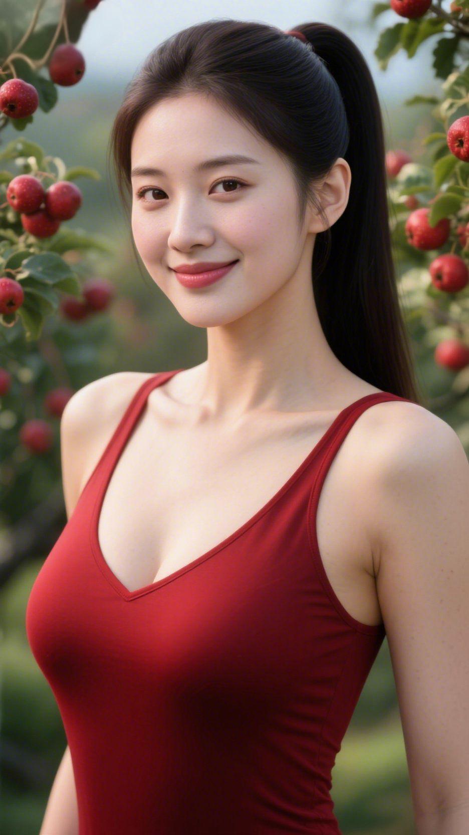 郊野果林晴景
 
晓日初开郊野晴，遥山淡抹入云轻
清风漫拂林峦翠，暖煦轻笼草木荣